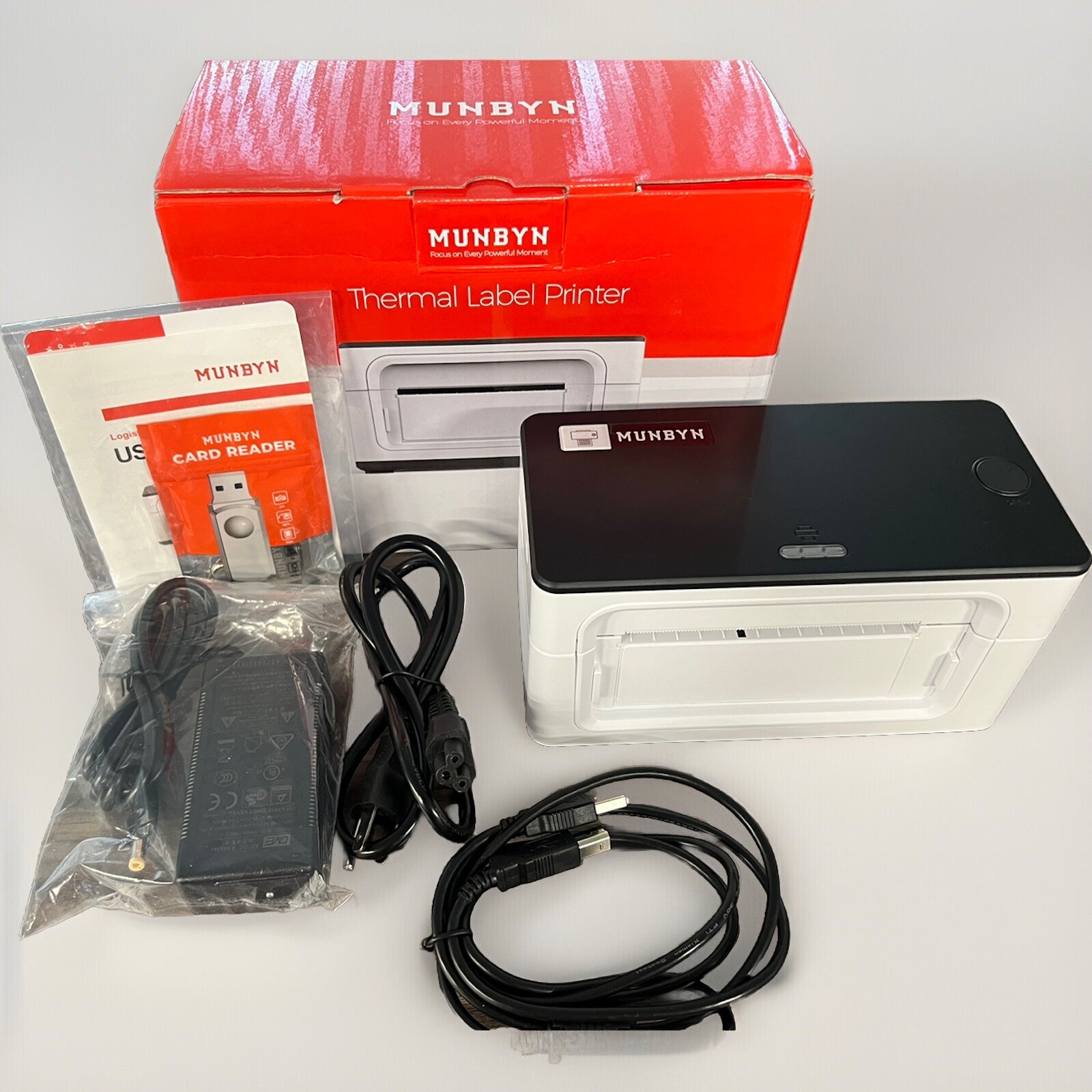 MUNBYN Shipping Label Printer 150mm/s 4×6 Desktop USB Thermal – White