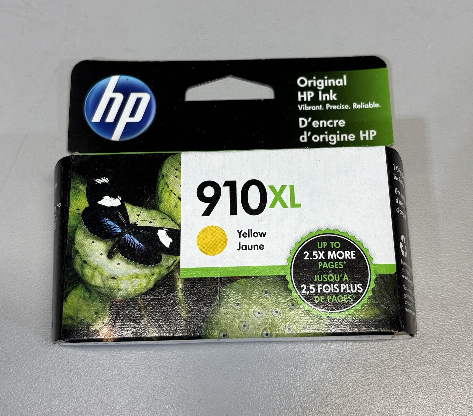 New Genuine HP 910XL Yellow In Retail Box Ink Cartridges Exp.01/2028