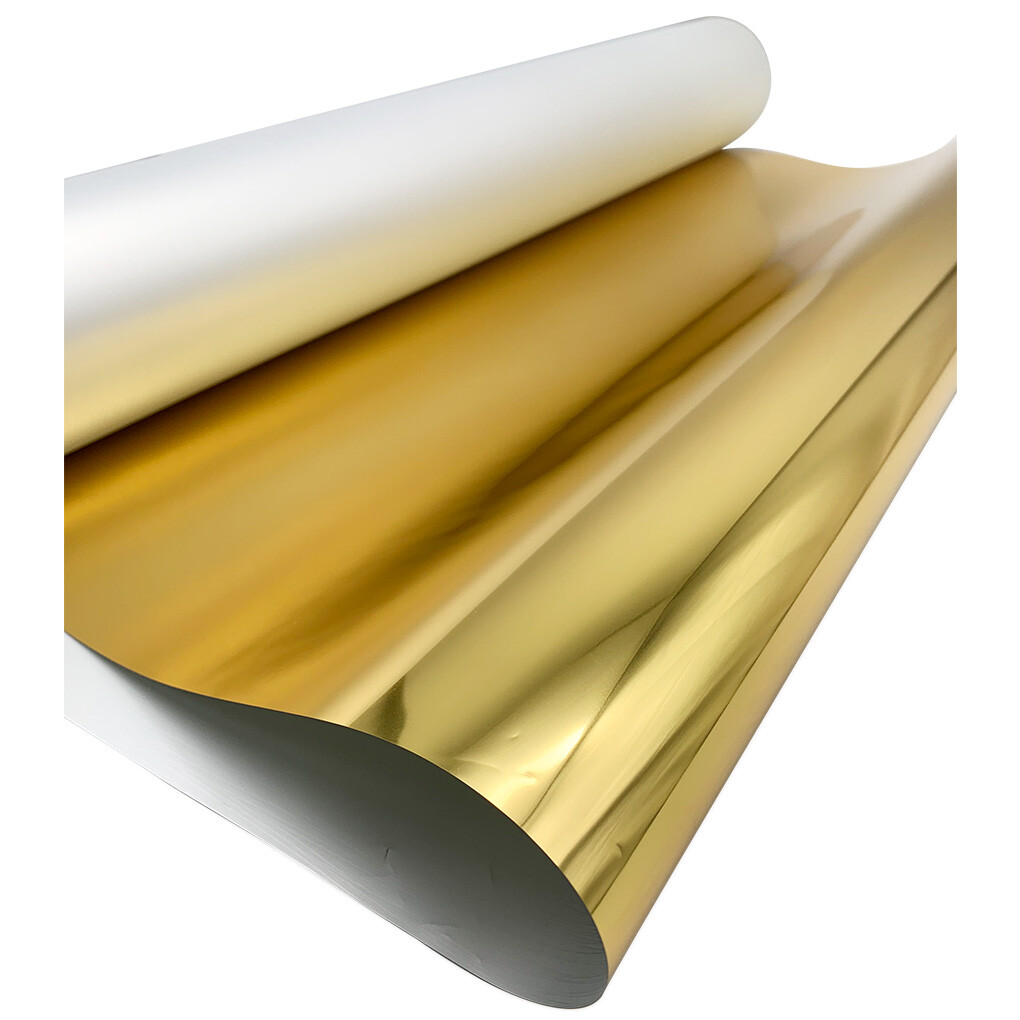 CALCA 24in x 328ft DTF Gold / Silver Foil Film Roll Cold Peel 2.95in Core