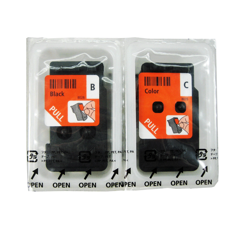 Genuine Canon QY6-8026 Black & QY6-8035 Color Printhead Cartridge MagaTank Pixma
