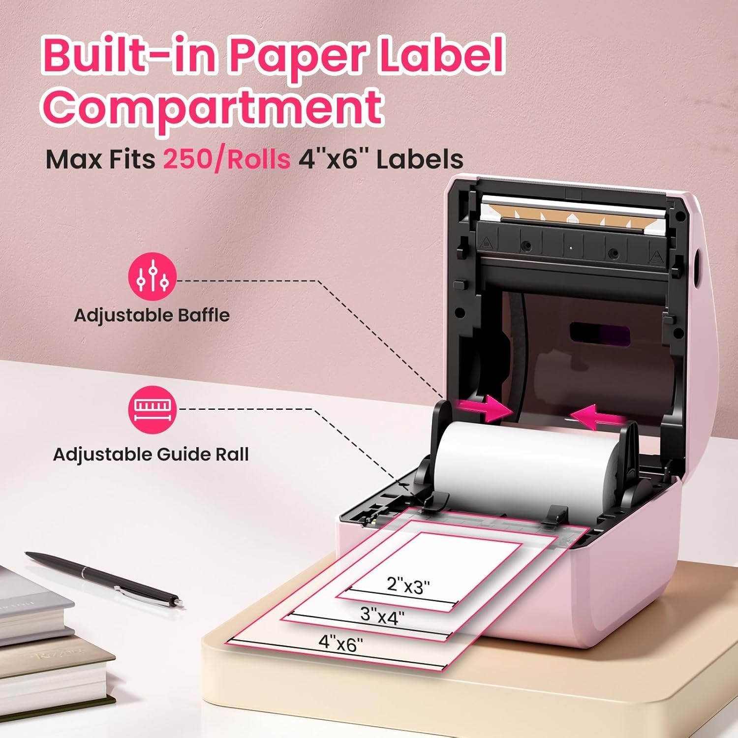 Compact Bluetooth Thermal Label Printer 4×6 – Ideal for Small Business Shipping