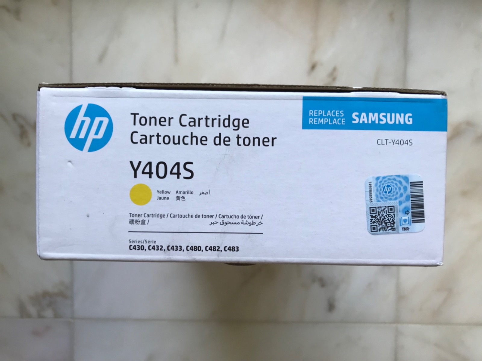 HP Samsung Y404S Yellow Toner Cartridge Replacement, Sealed, New In Box
