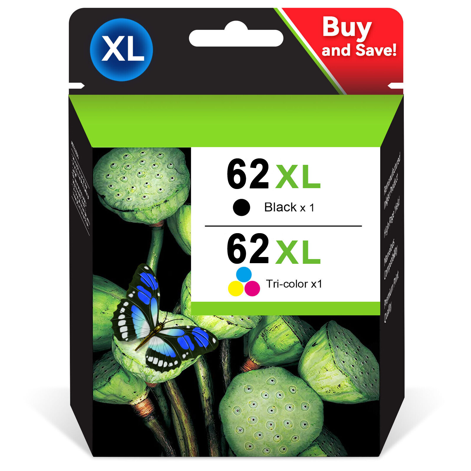 62xl Ink Cartridges Combo For HP Ink 62 xl Envy 7640 5540 5640 5660 5665 Printer