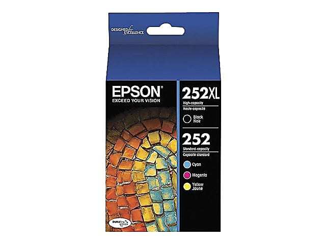 Original Epson 252XL High Yield Ink Cartridges T252XL Black Magenta Cyan Yellow