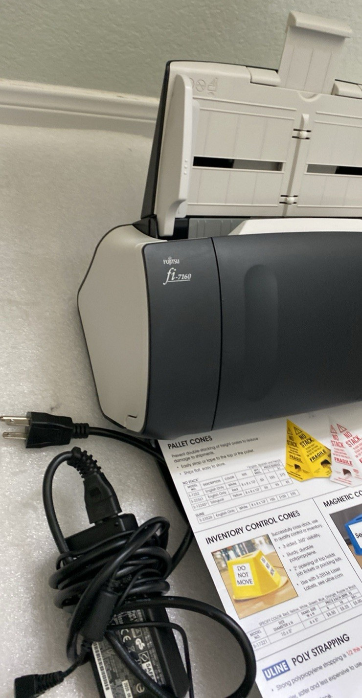 Fujitsu fi-7160 Color Duplex Desktop Document Scanner NEW Rollers Chute Tray