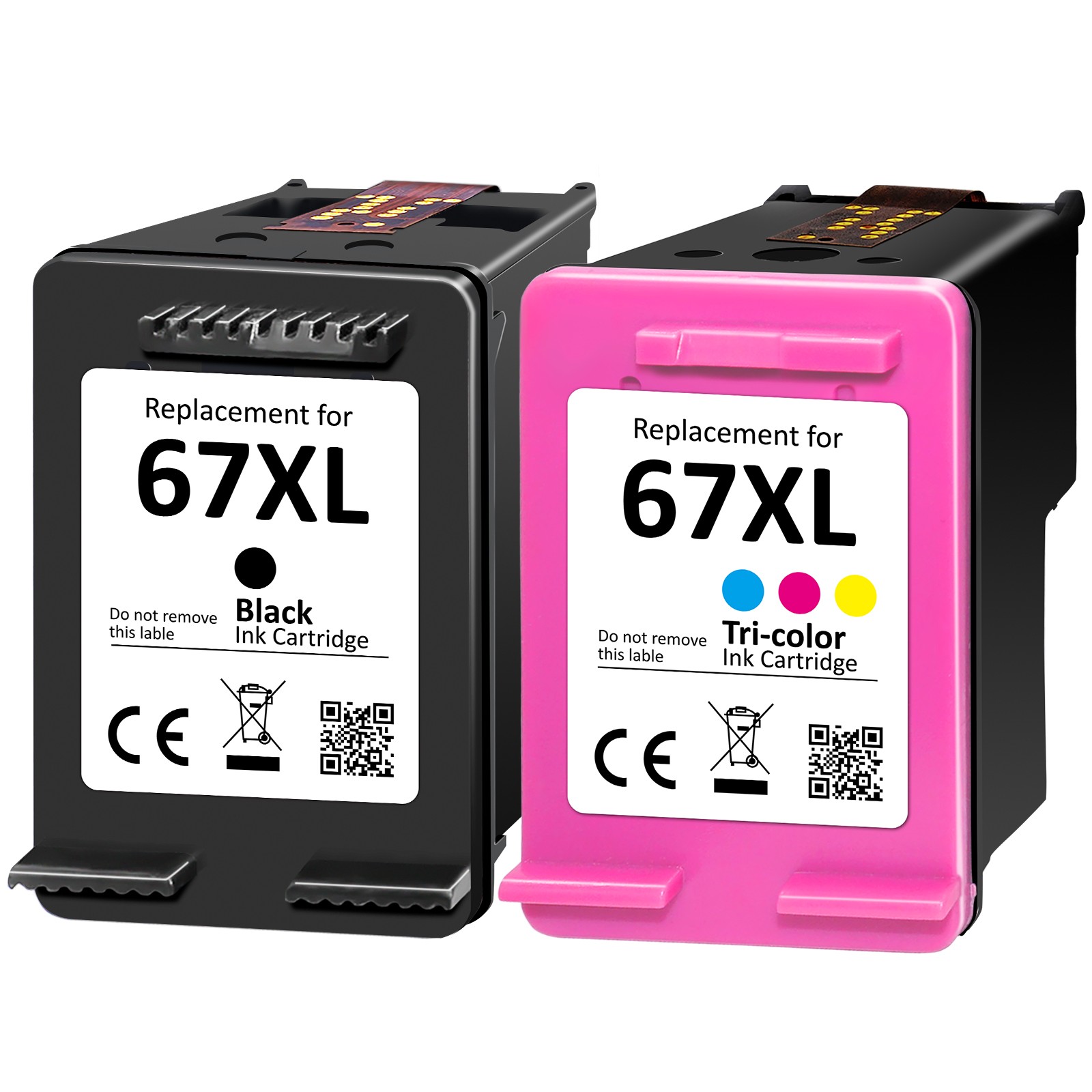 67XL Ink Cartridge for HP 67 Ink Deskjet 2700e 2755e 2800e 4155e Envy 6000 6458e