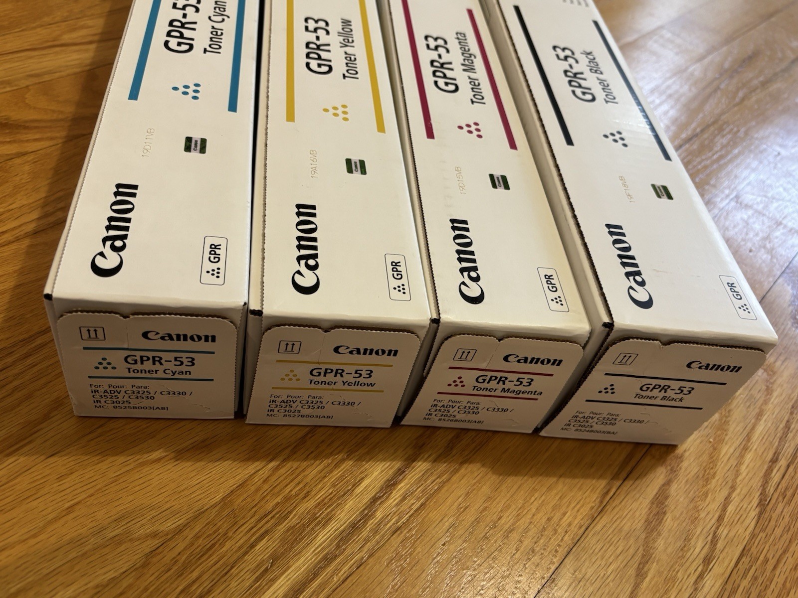 Canon OEM GPR-53 Toner Cartridge Set K,C,M,Y R C3320 C3325 C3330 GPR53
