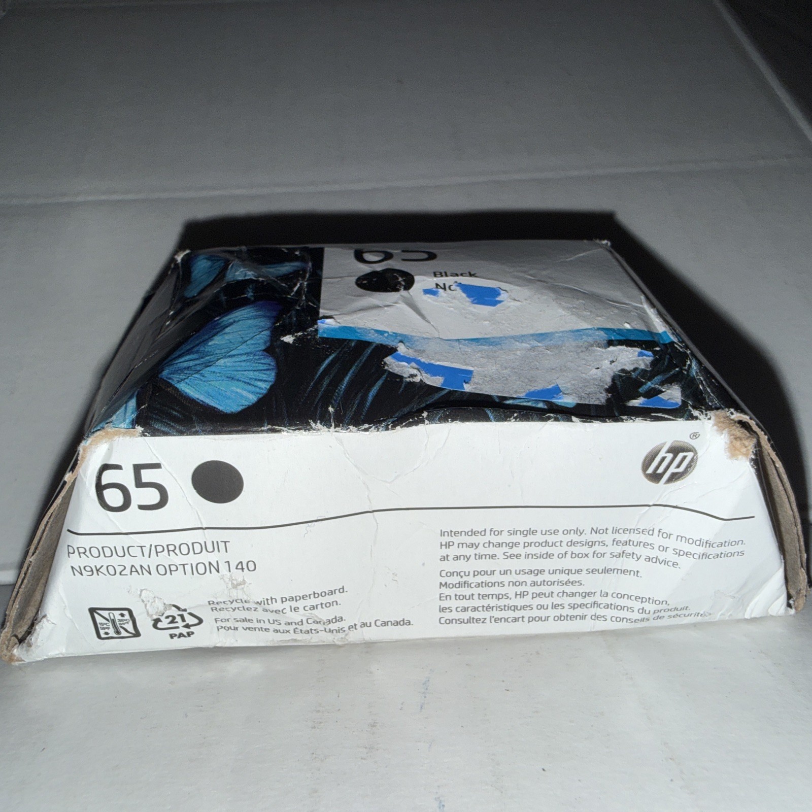 HP #65 Black Ink Cartridge NEW GENUINE, Expiration: May 2027