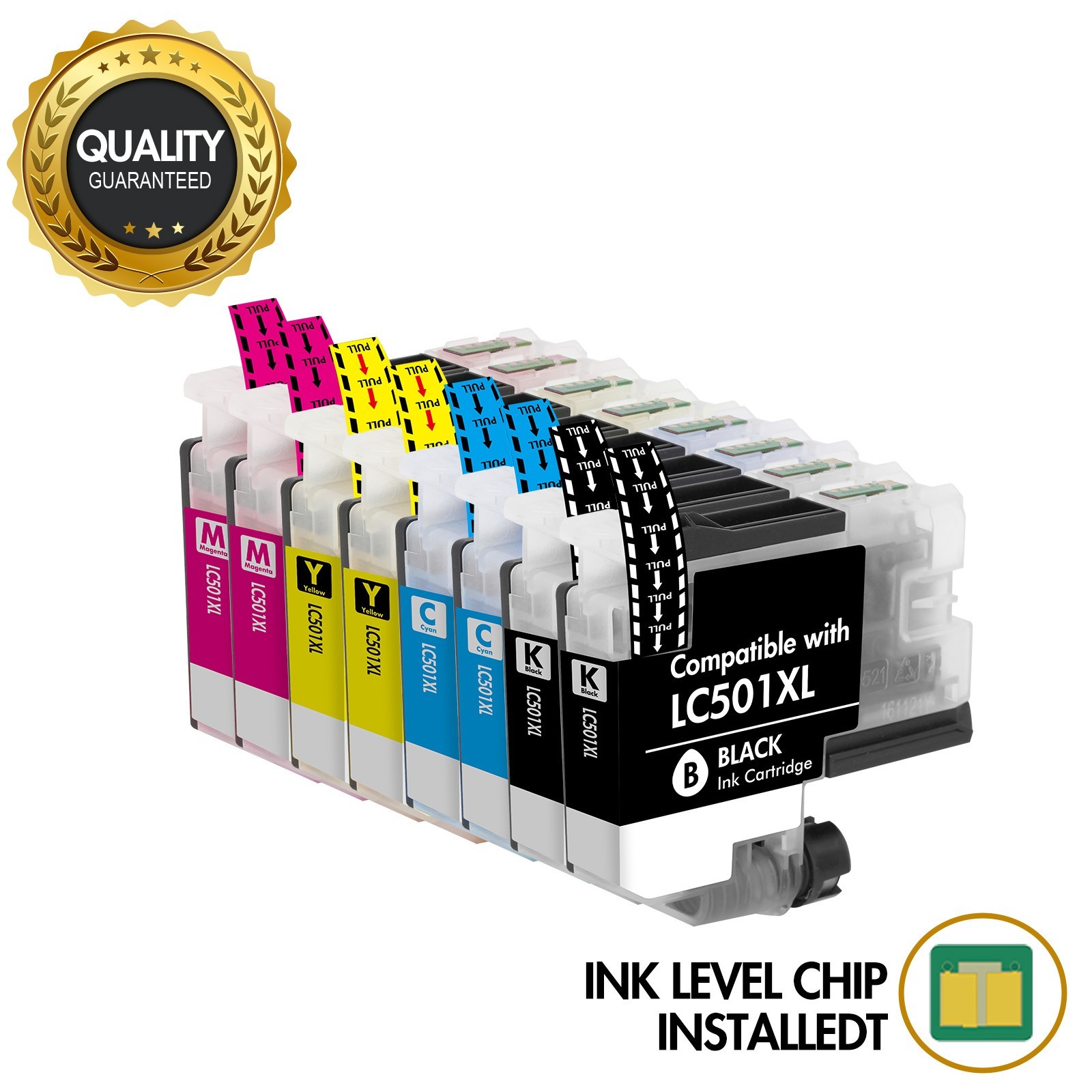 8 Pack LC501XL Ink Cartridge For Brother 501XL MFC-J1260DW J1360DW J1410DW Ink
