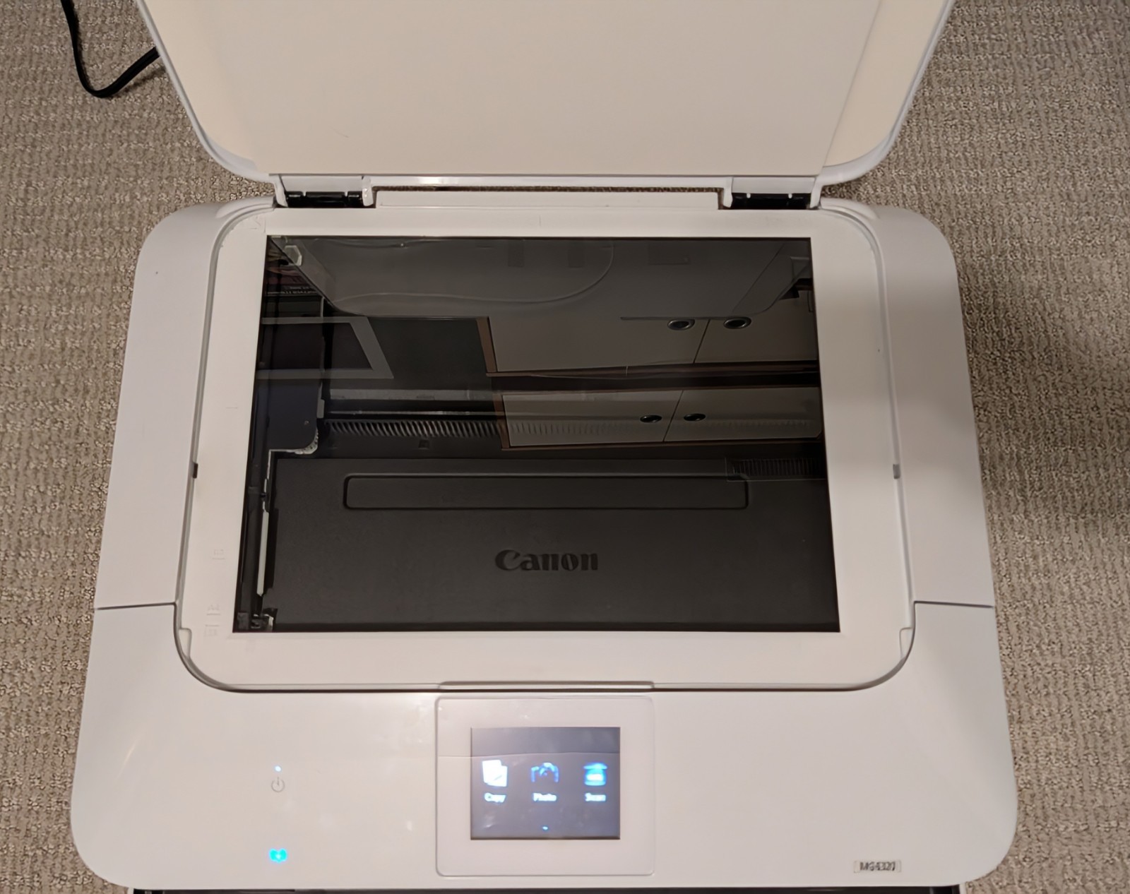 Used Canon Mg6320 Printer/Scanner/Copier. Item tested and works!
