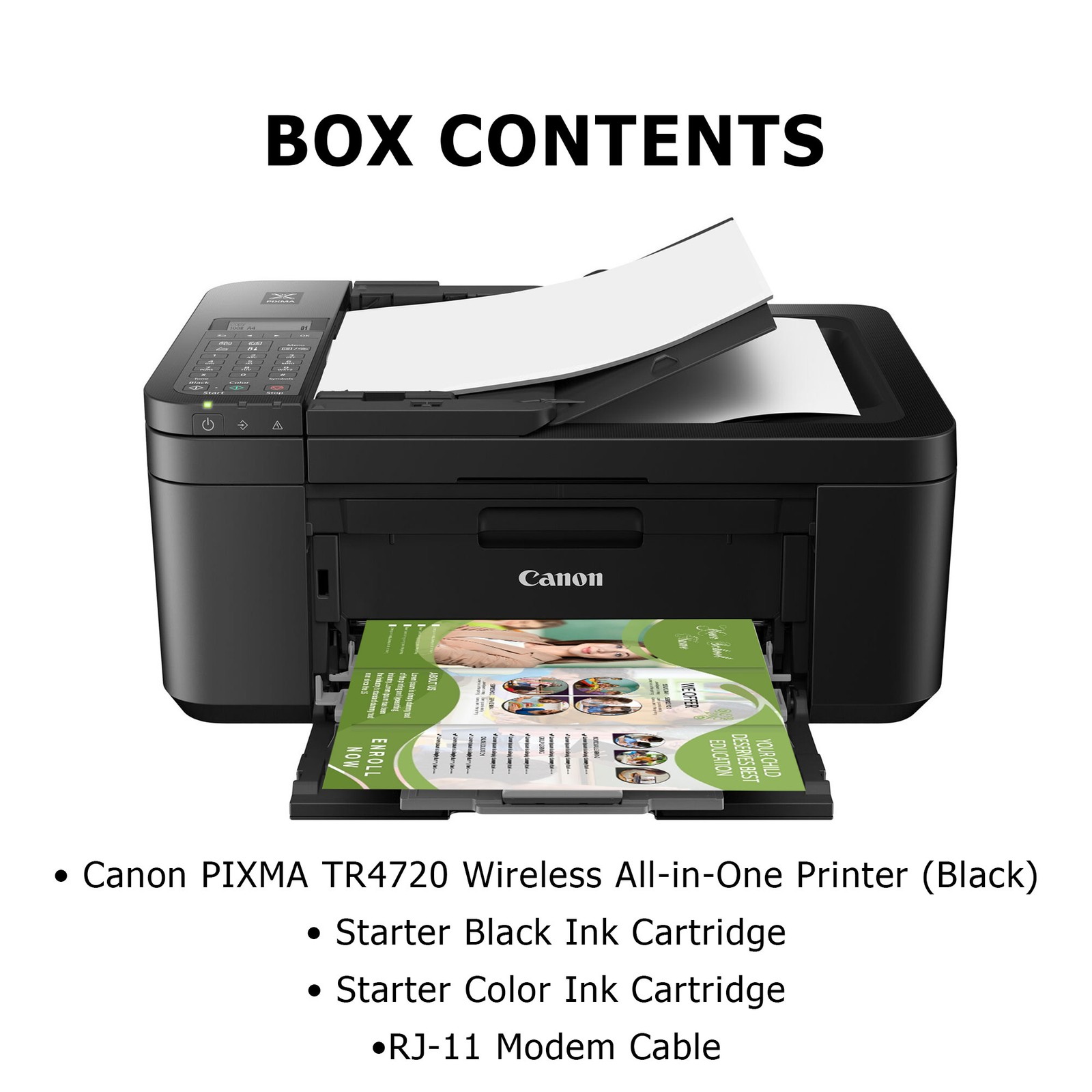 Canon PIXMA TR4720 Wireless All-in-One Printer (Black)