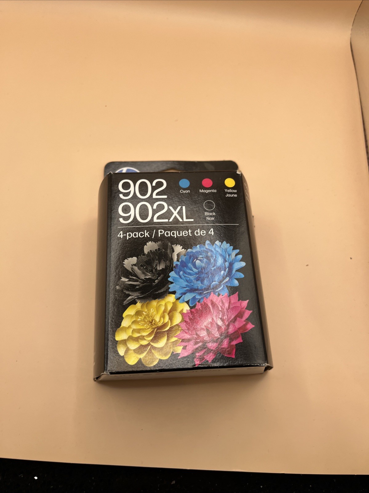 HP 902XL 902 Black Color 4 Pack Ink Cartridge XL New In Box Exp 04/2027