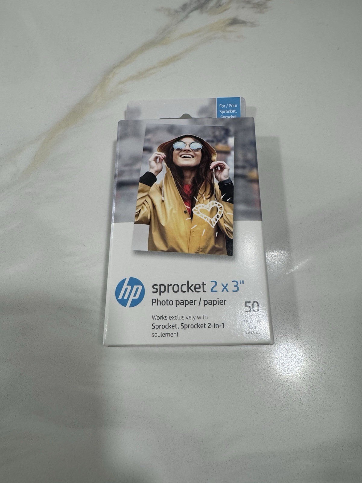 HP Sprocket Zink Photo Paper 2×3″ for HP Sprocket Photo Printers, 50 Sheets