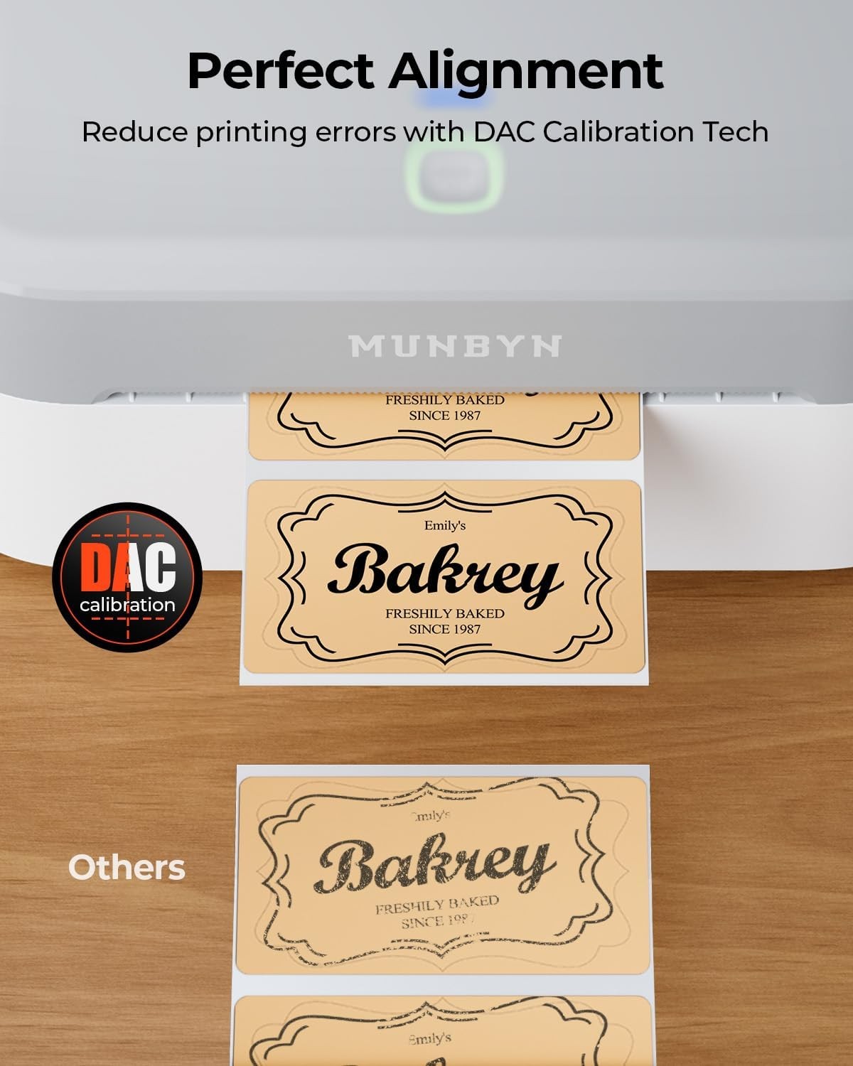MUNBYN Bluetooth Thermal Label Printer Wireless 4×6 Shipping Label 1.57″-4.2”W