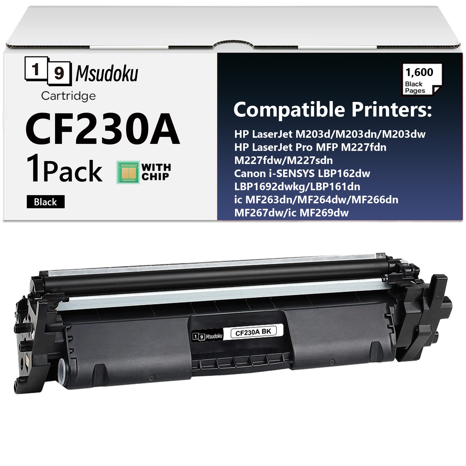 1 Pack CF230A Toner Cartridge For HP LaserJet M203d LaserJet Pro MFP M227fdn fdw