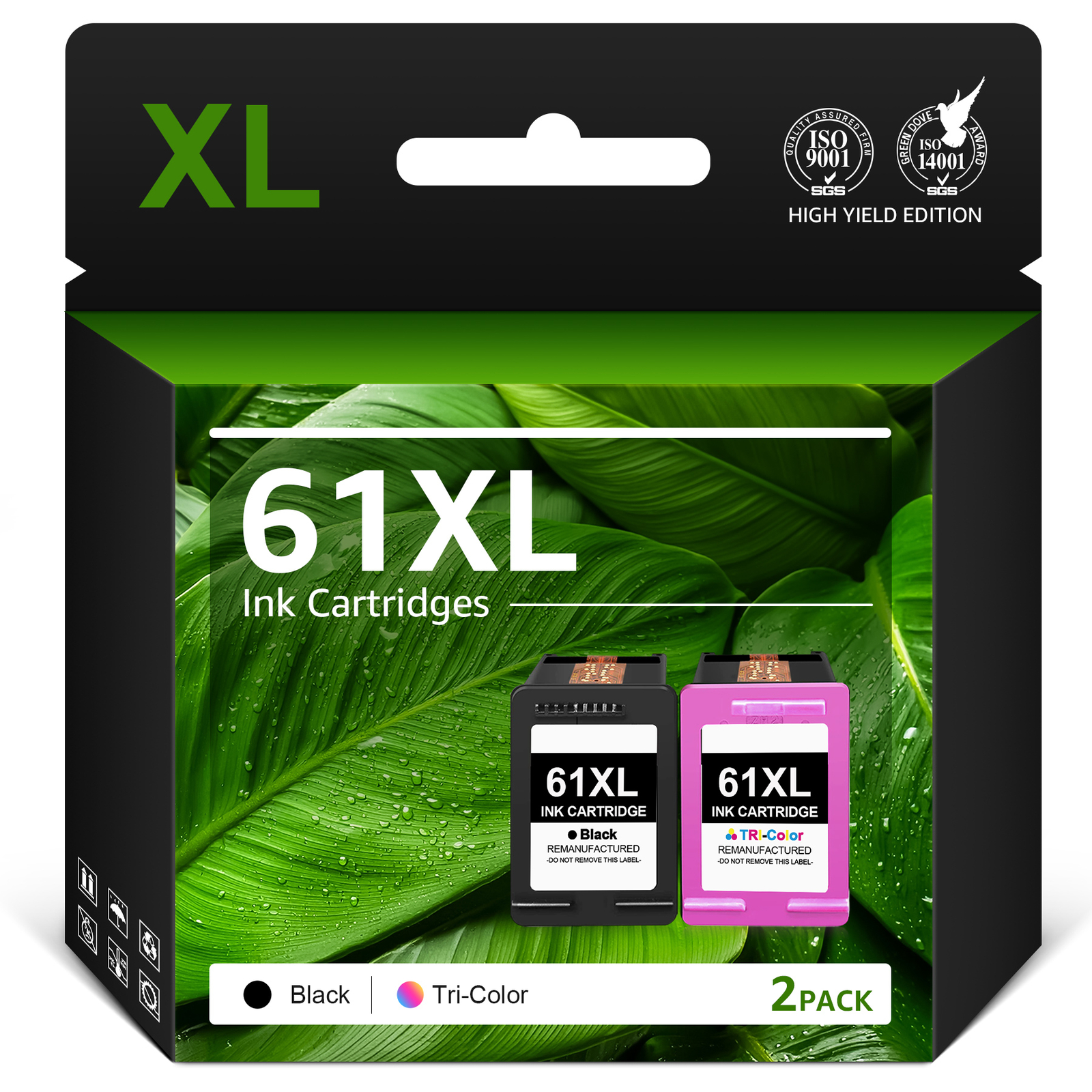 2Pack 61XL 61-XL Ink Competible for HP 61XL ENVY 4500 4501 4502 4503 4504 4505