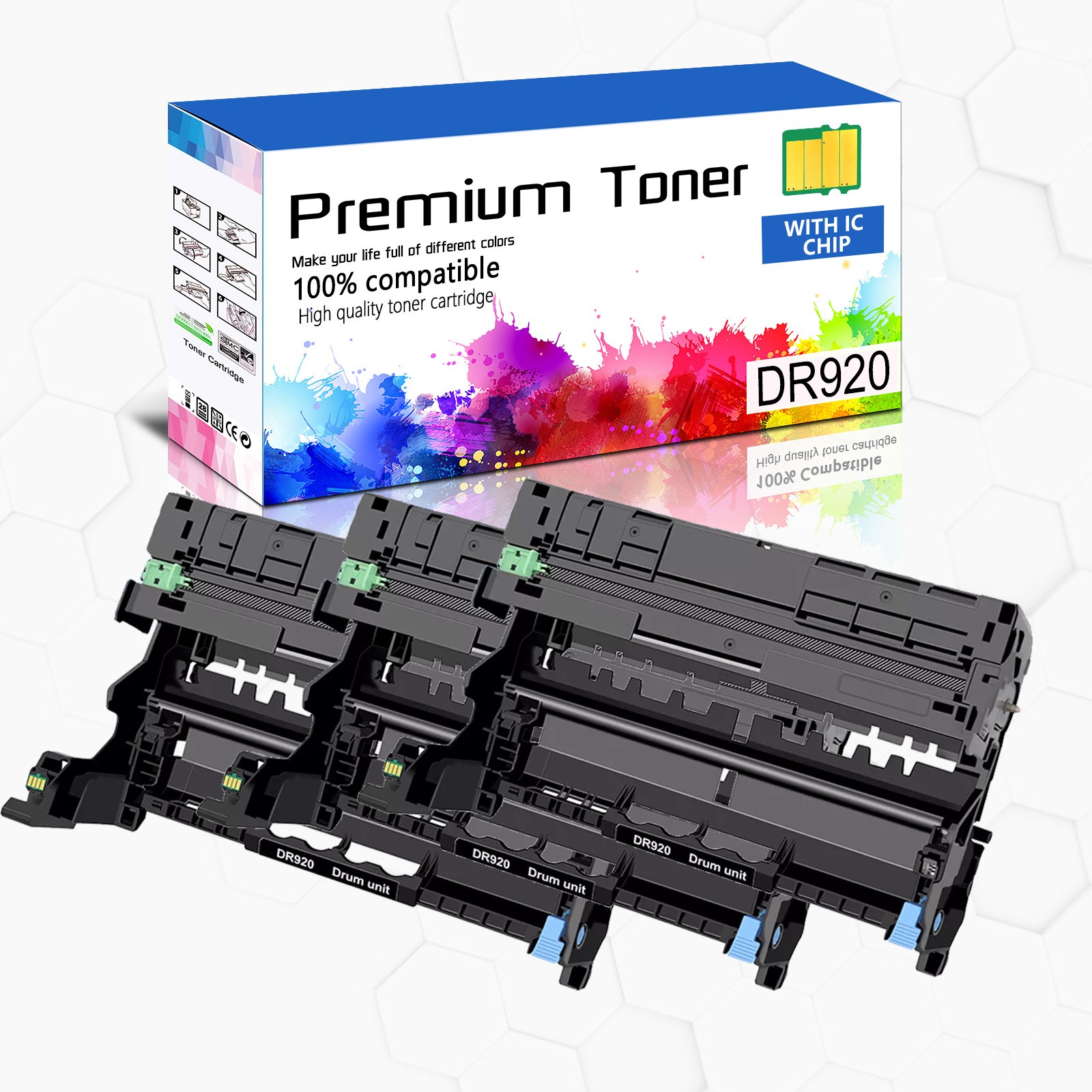 3PK DR920 Drum Unit Compatible for Brother TN920 MFC-EX915DW HL-L6217DW