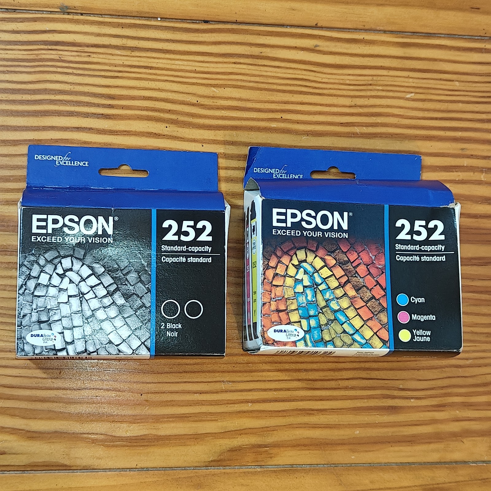 Genuine Epson 252 Standard-Capacity Color & Black Ink Cartridge Pack Ex. 04/2023