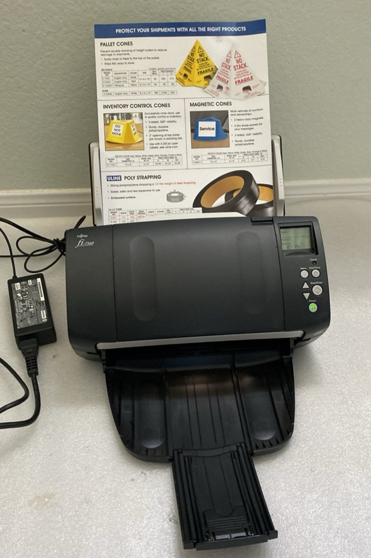 Fujitsu fi-7160 Color Duplex Desktop Document Scanner NEW Rollers Chute Tray