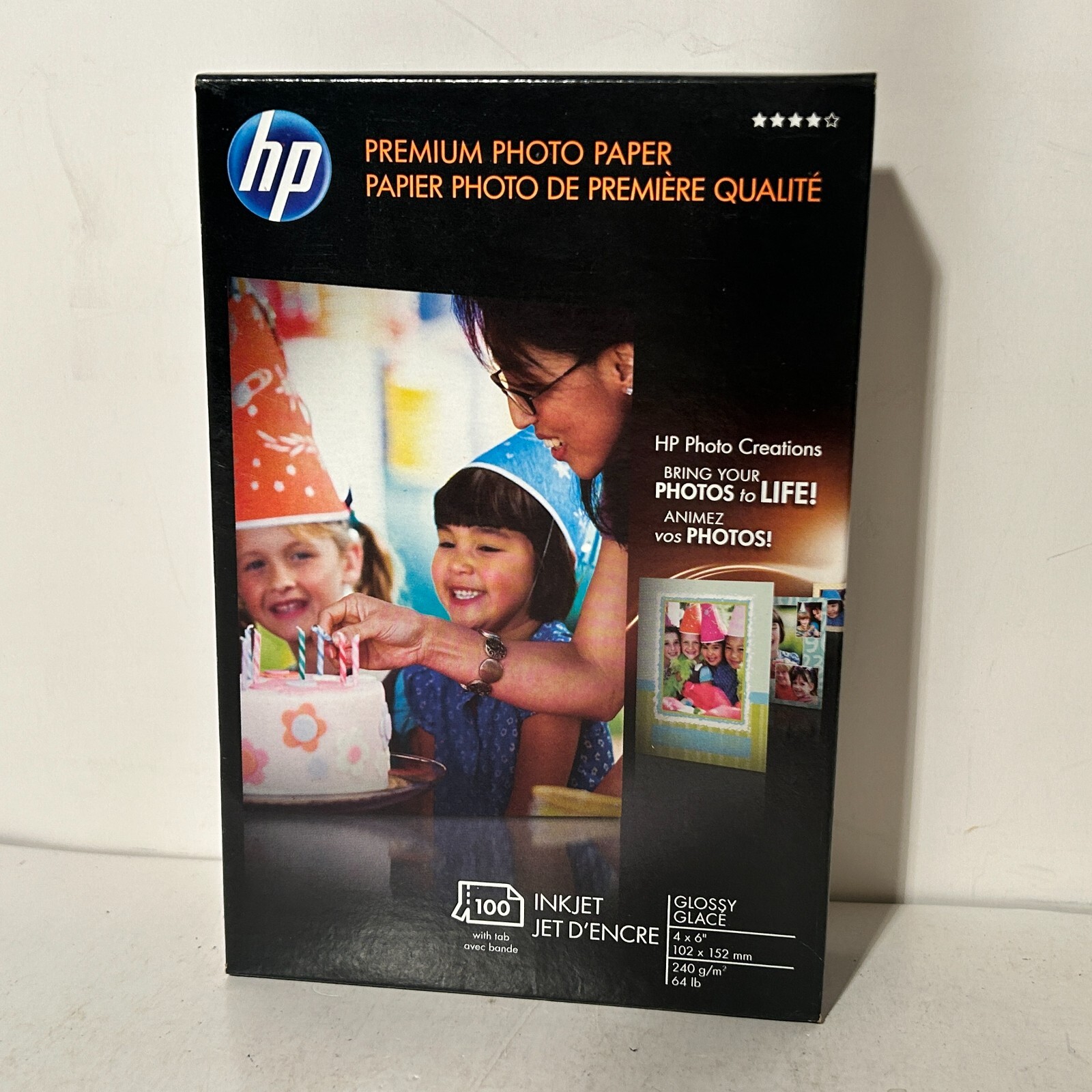 HP Premium Photo Paper 4×6″ Glossy Glace 100 count Inkjet