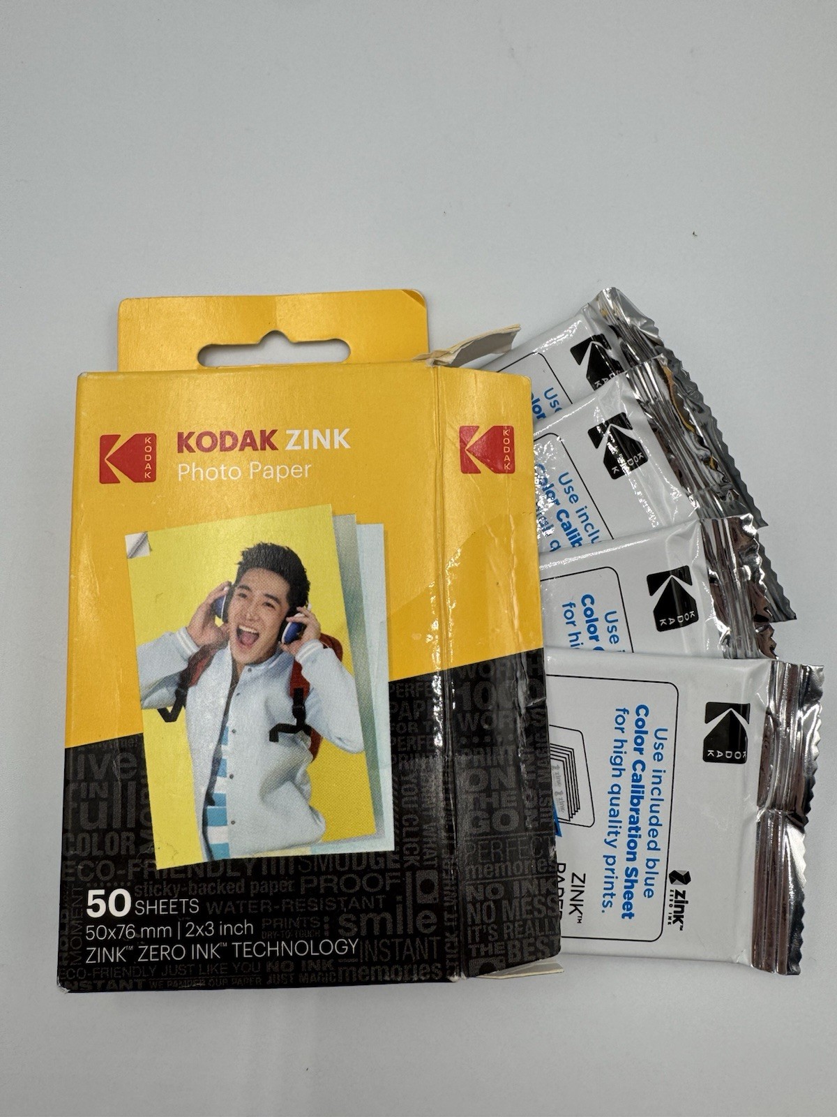 Photo Paper 2×3 ZINK Sticky Backed 40 Sheets Kodak Compatible Premium Step