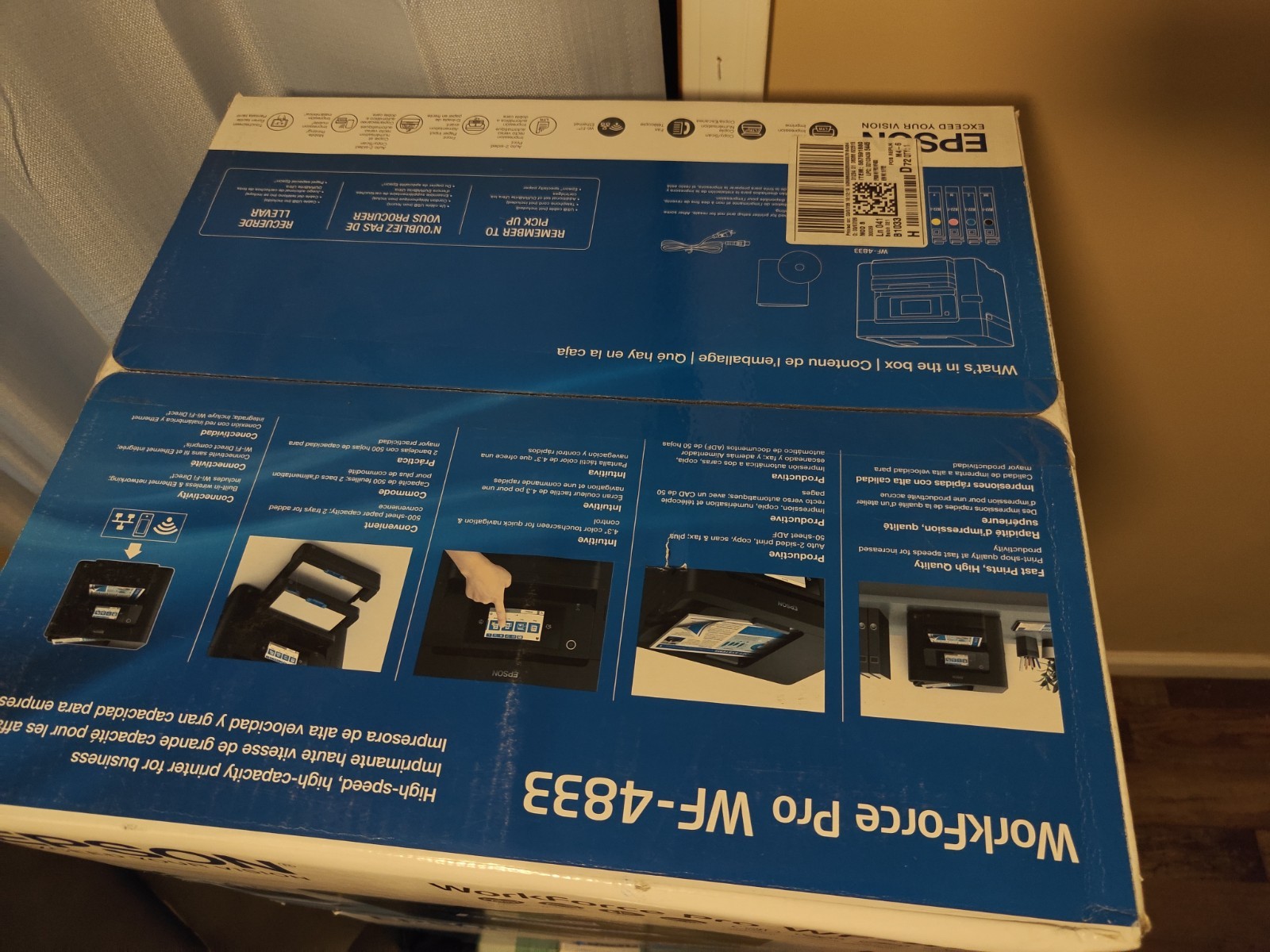 WorkForce Pro WF-4833 Wireless All-in-One Printer with Auto 2-Sided Print, 50-pa