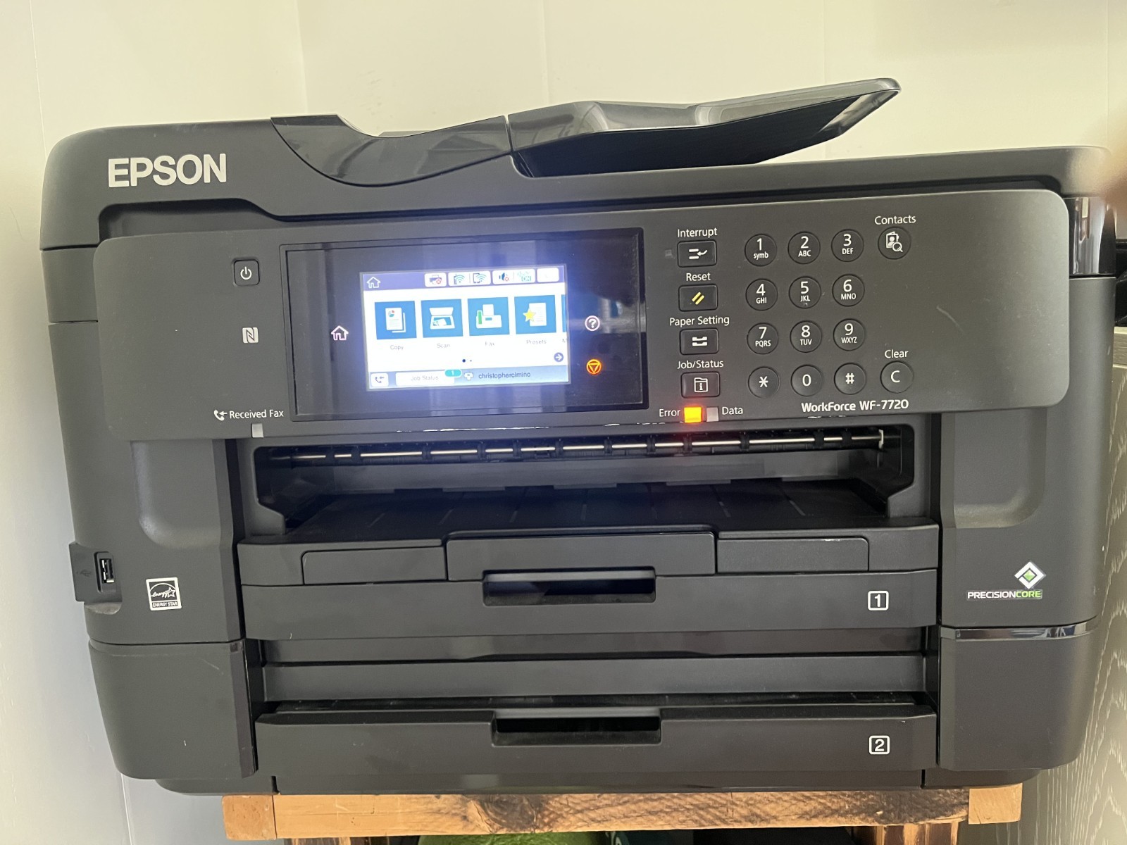 Epson Workforce WF-7720 All-In-One Inkjet Printer: Misaligned Printhead/Works