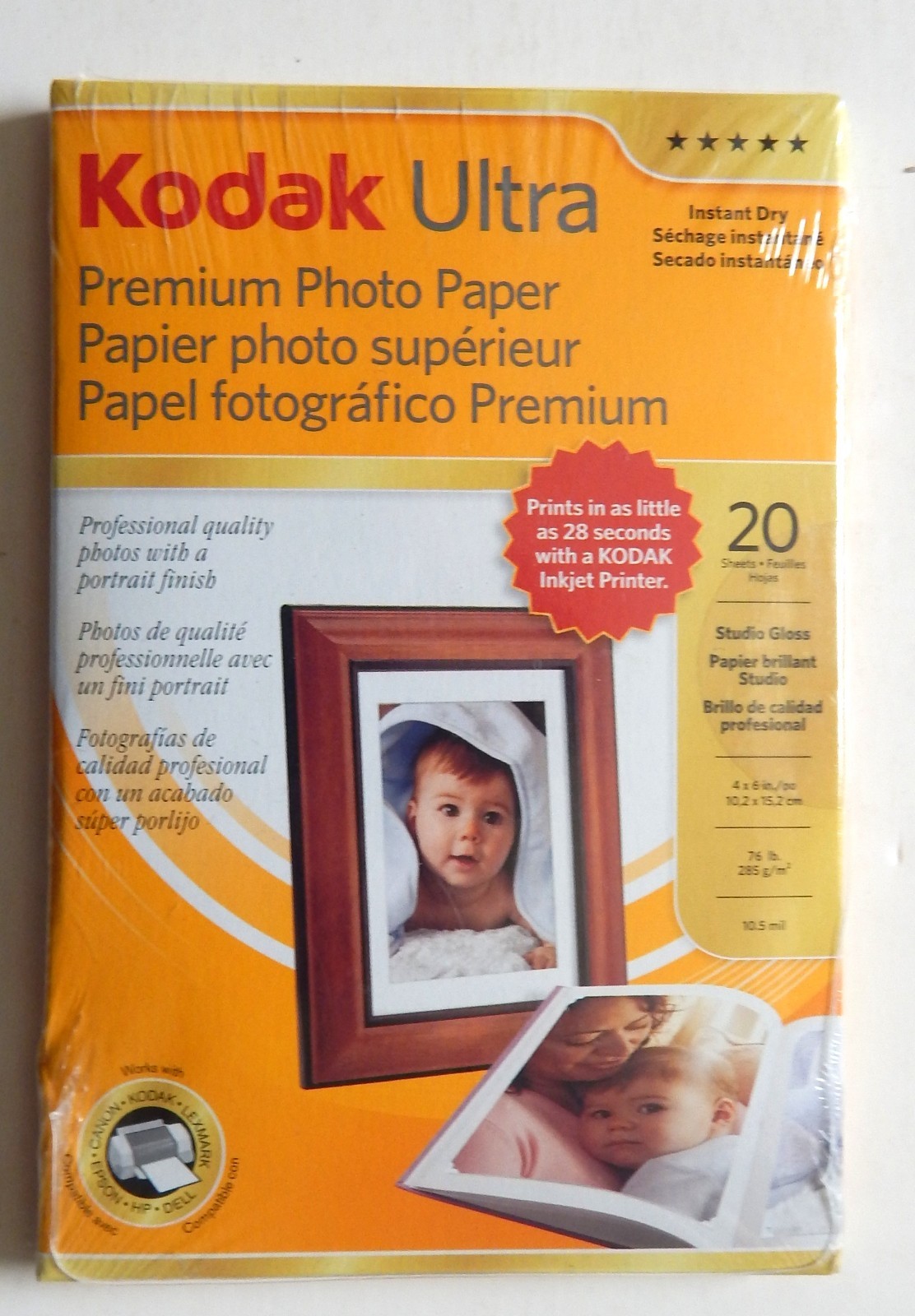 Brand New Kodak Ultra Premium Photo Paper Studio Gloss 4×6 inch 20 Sheets sealed