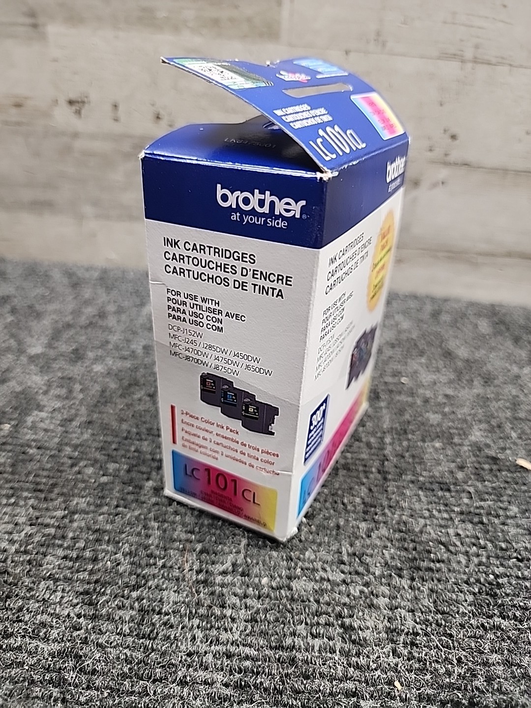 New Brother LC101CL Color Ink Cartridges Pack of 3 Exp 10/2027