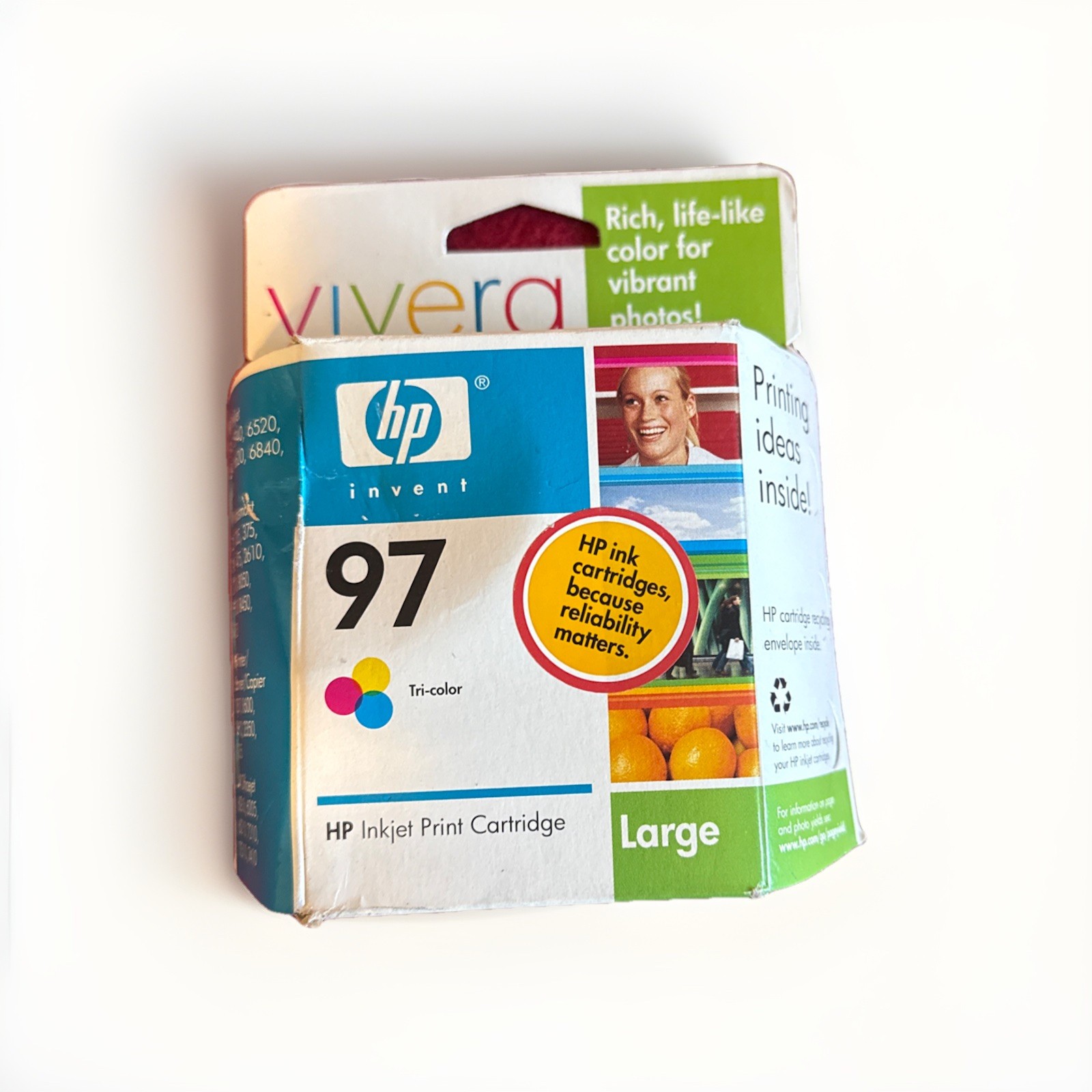 NEW Genuine HP 97 New Tricolor Ink Cartridge Large Vivera