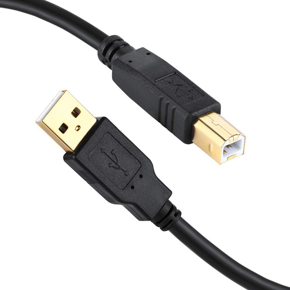 XBOHJOE USB Printer Cable 20FT 2.0 Type A Male to B 20FT, Black