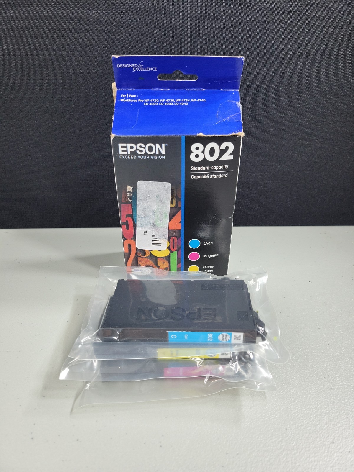 Epson 802 Cyan Magenta Yellow Tri-Color Ink Cartridge EXP 10/2027
