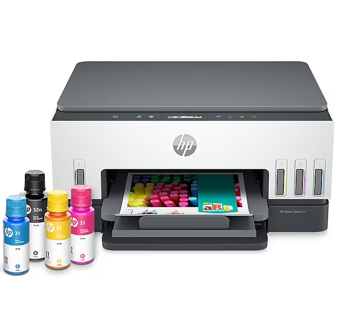 HP Smart Tank 6001 Wireless All-in-One Cartridge Free Refillable Ink Tank Printe