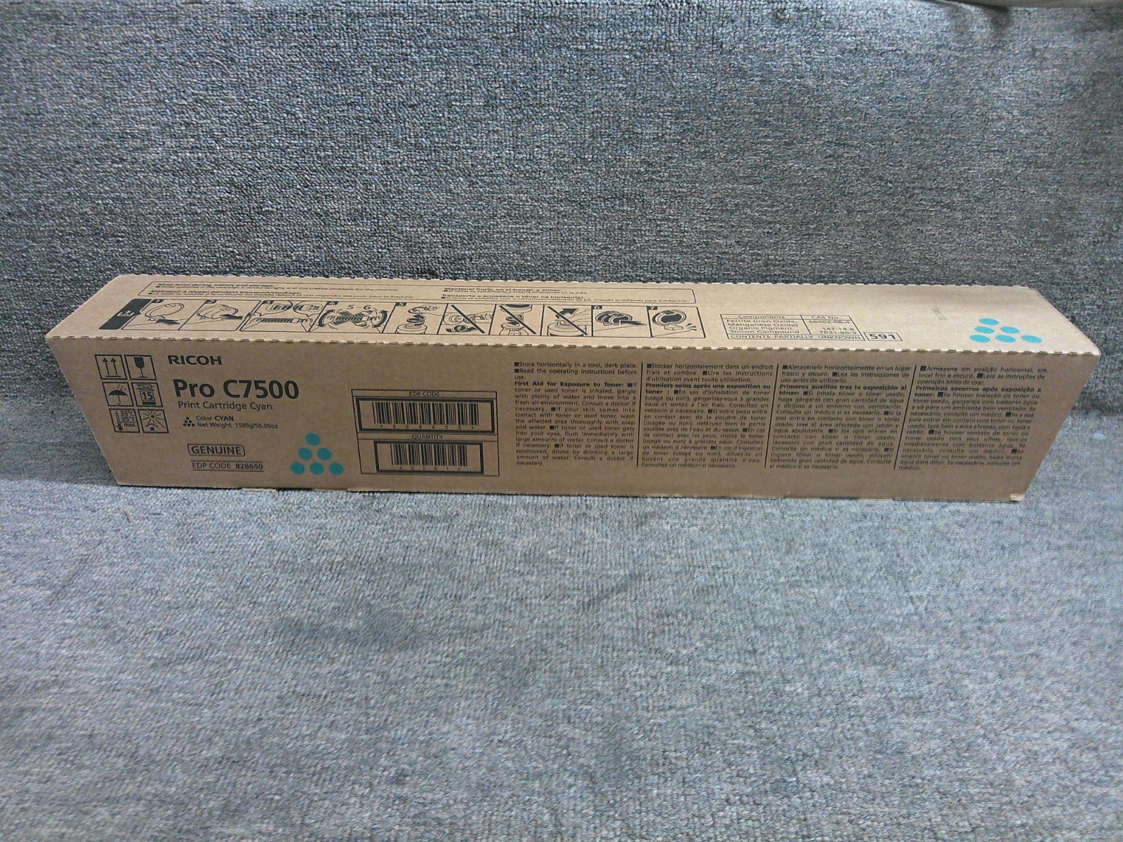 828650 New Genuine Ricoh Pro Cyan Print Cartridge for the Pro C7500