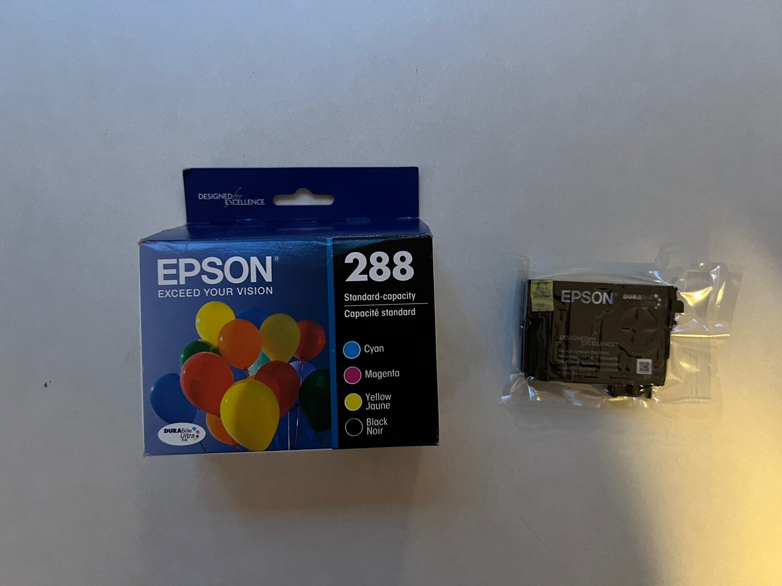 Epson 288 Black Cyan Magenta Bonus Yellow Ink Cartridges T288120-BCS Dated 2025