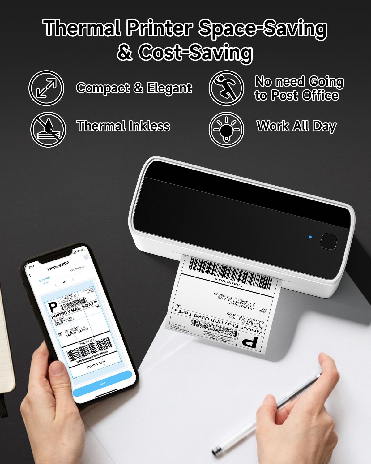Phomemo Bluetooth Thermal Label Printer 241BT 4X6 Label Printer for Shipping