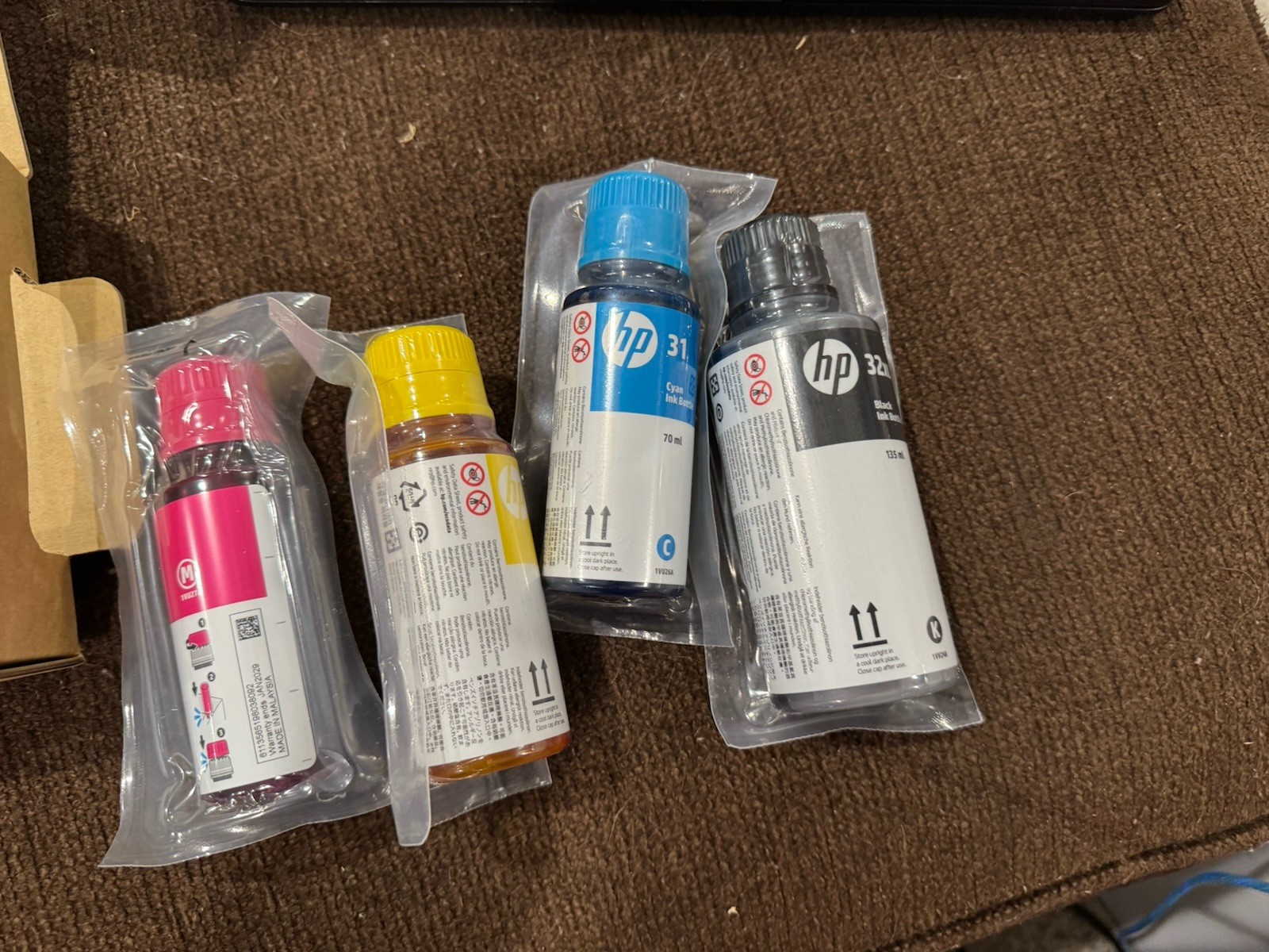 New Genuine HP 32XL/31 Black Cyan Magenta Yellow 4PK Ink Bottles Smart Tank Plus