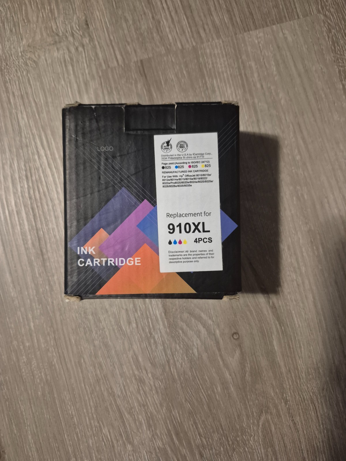 4 Pack Ink Cartridges Ink Combo Replacement For 910XL (Open Box but New Item)