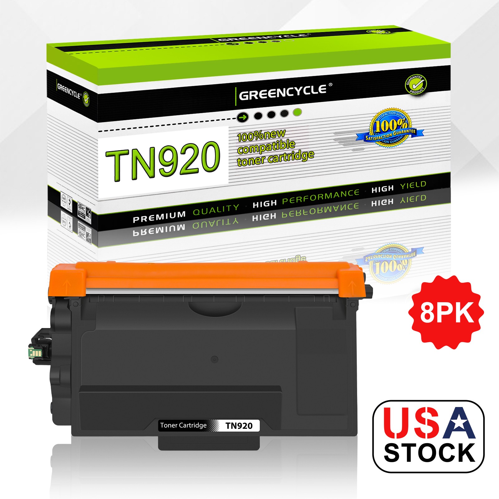 8PK TN920 Toner Cartridge for Brother TN920xl DCP-L5510DN HL-L5210DN MFC-L6810DW