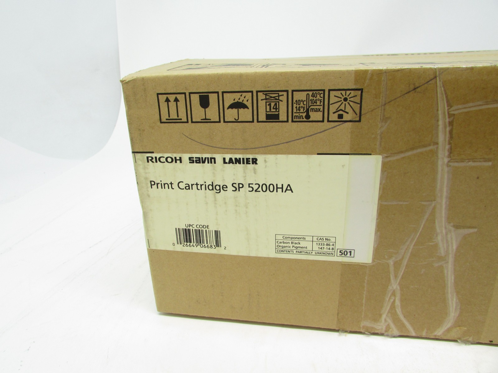 Ricoh SP 5200HA 406683 Black Hi Yield Toner Cartridge Genuine New