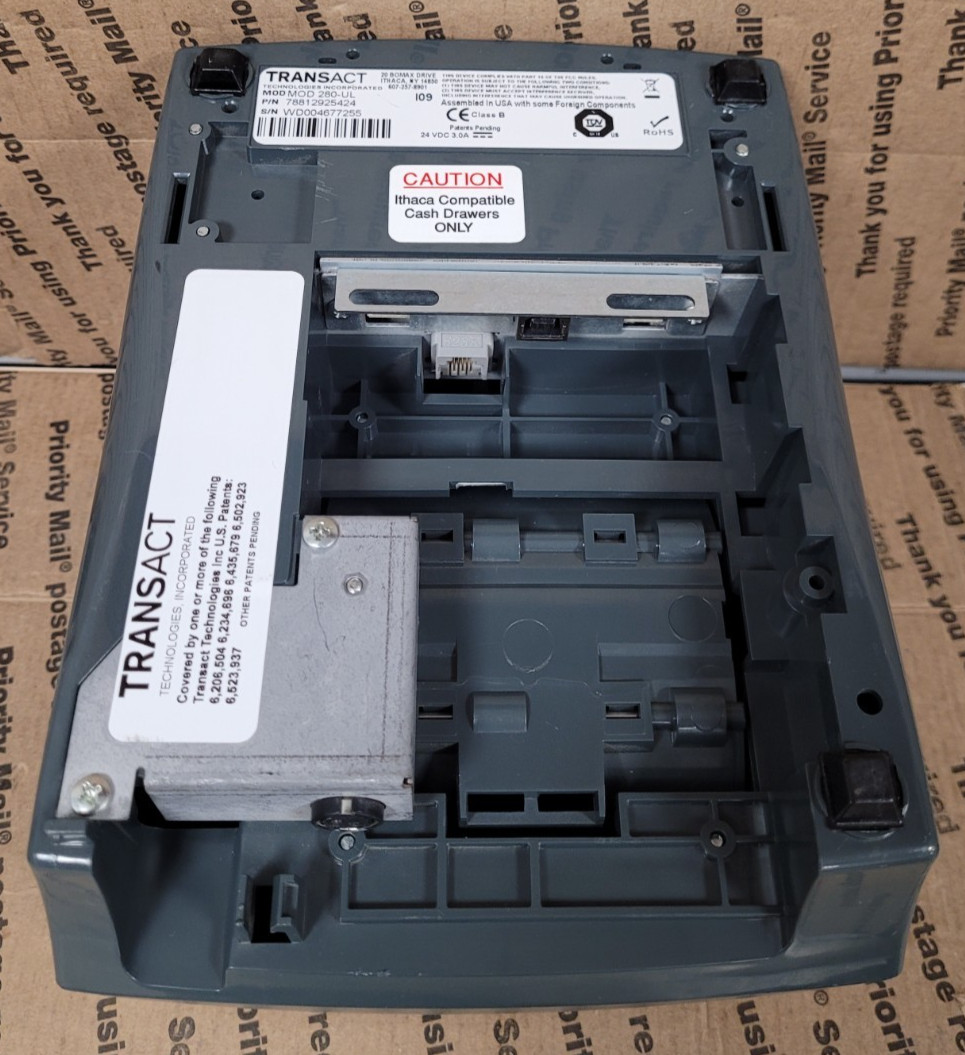 TransAct Ithaca iTherm 280 MOD 280-UL Thermal POS Receipt Printer USB (TESTED)
