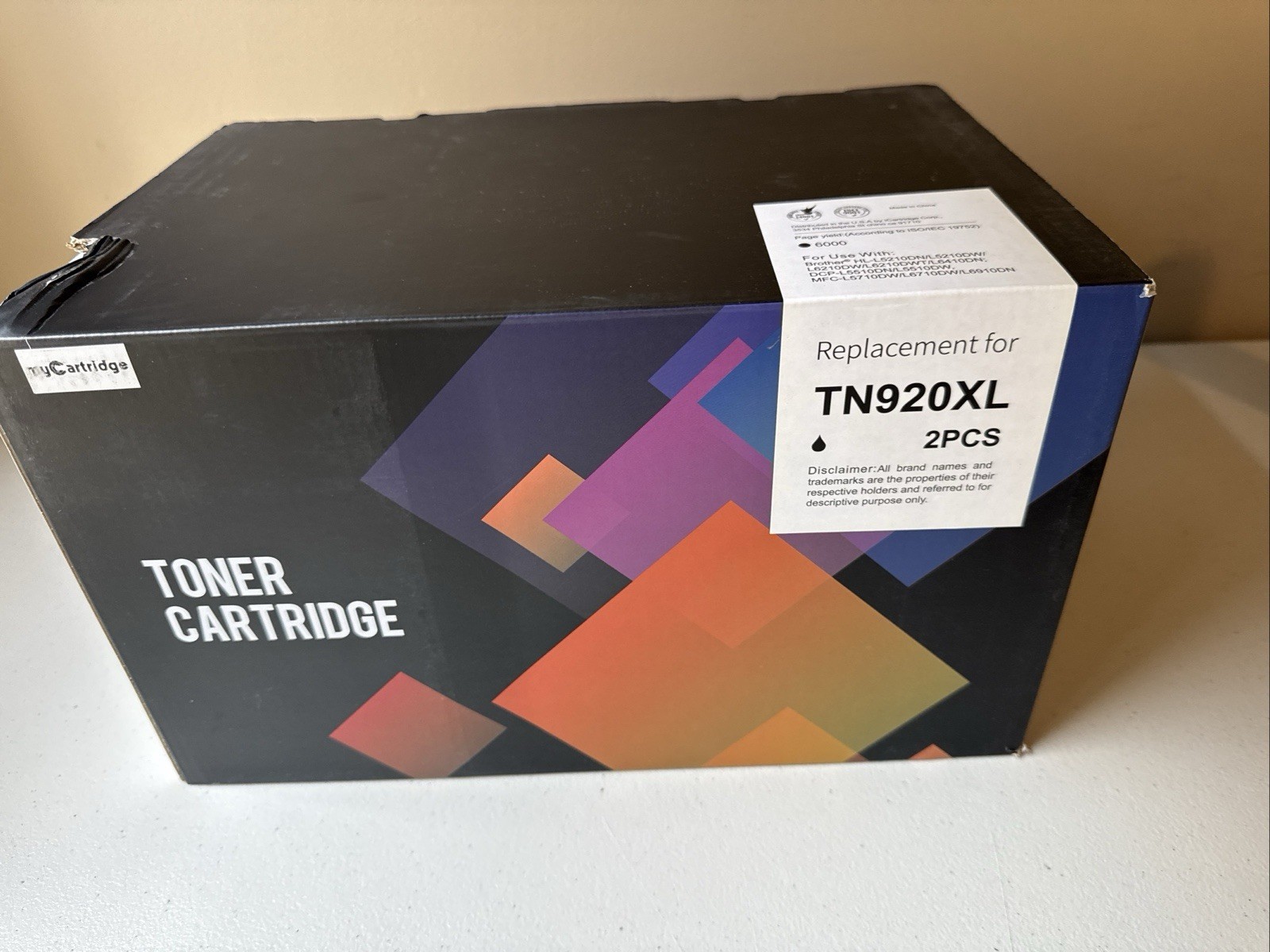 TN920XL 2 Pack Toner Cartridges Compatible with Brother HL & MFC Printers
