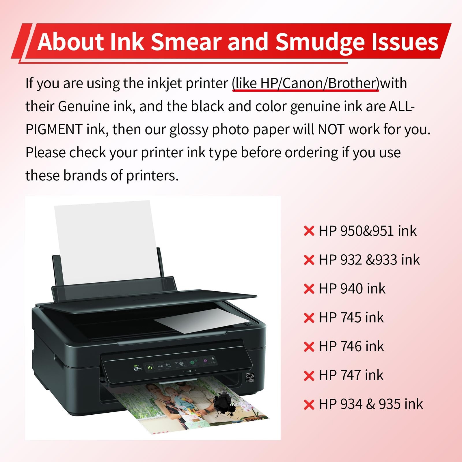 220 Sheets Glossy Thin Inkjet Printer Paper 115gsm 30LB Flyer 8.5×11 Inch