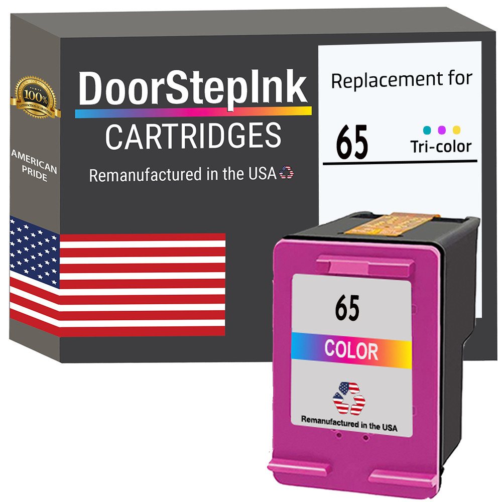 DoorStepInk Remanufactured in the USA Ink Cartridge for HP 65 Color