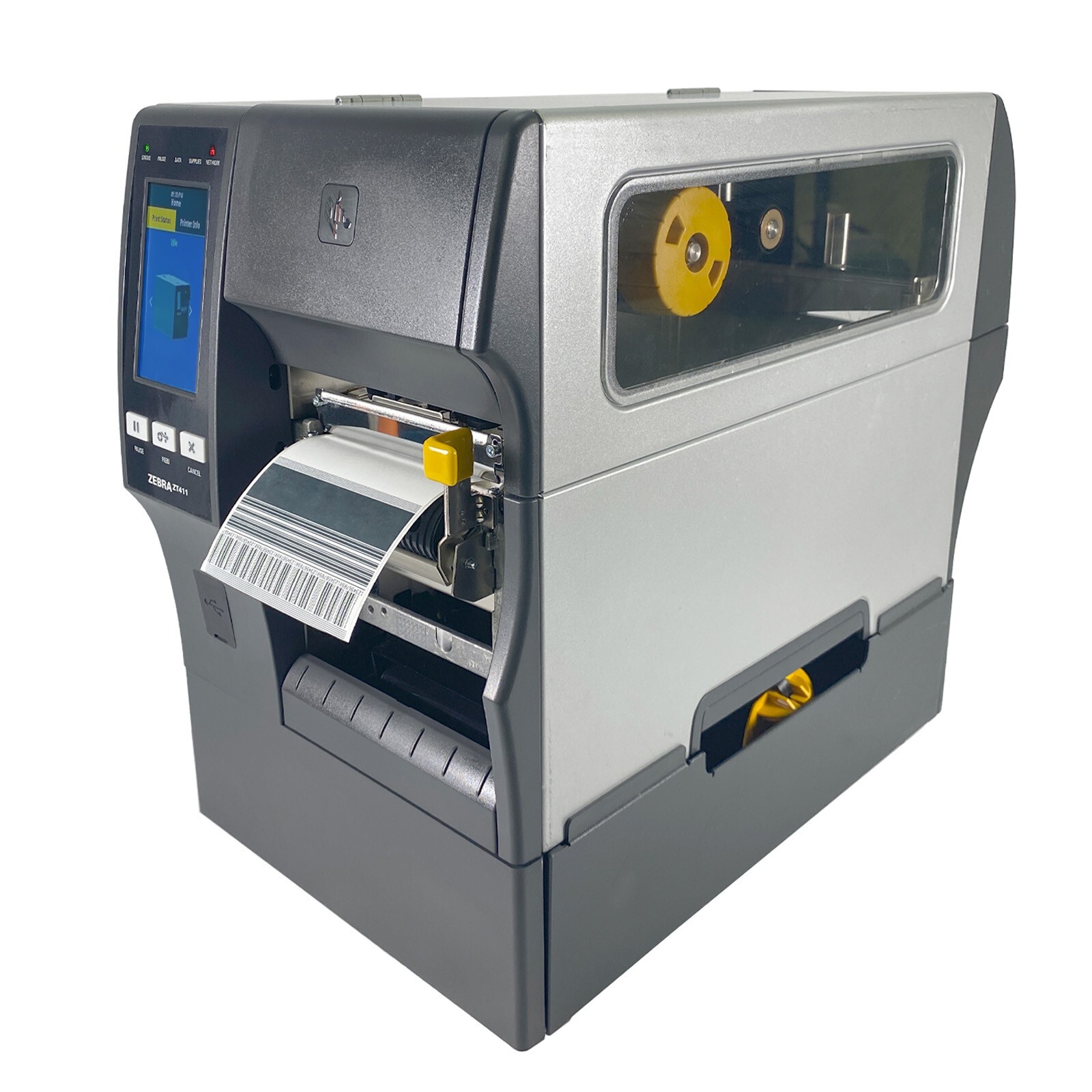 Zebra ZT411 Thermal Transfer Label Printer 300 dpi Peel Full Rewind Ethernet USB