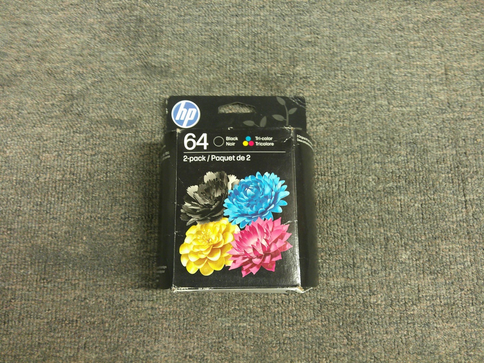 X4D92AN NEW Genuine HP 64 Black and Tri-color Ink Cartridge Set 12/2027