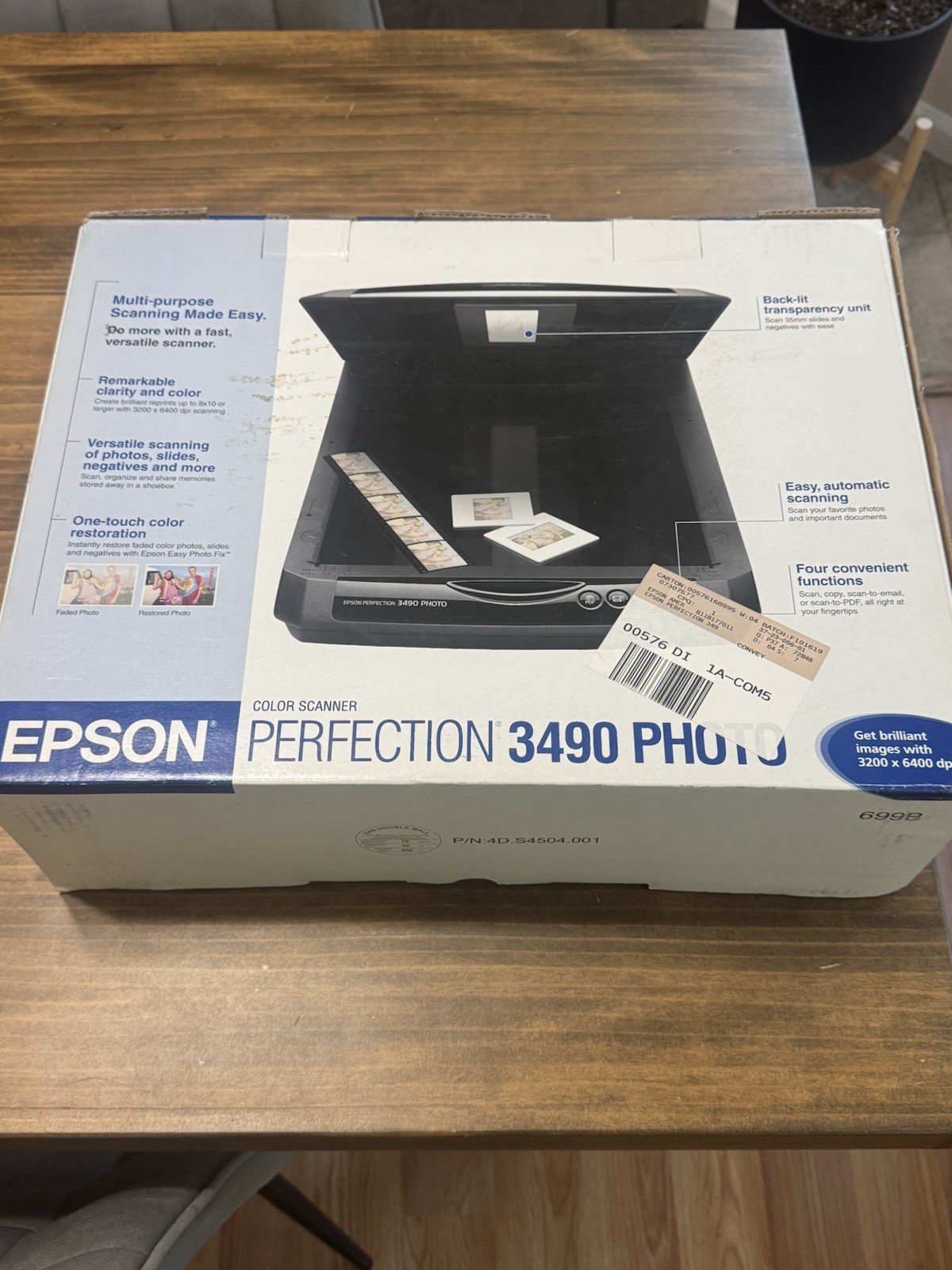 Epson Perfection 3490 Photo Flatbed Scanner – Complete CIB Boxed Set w