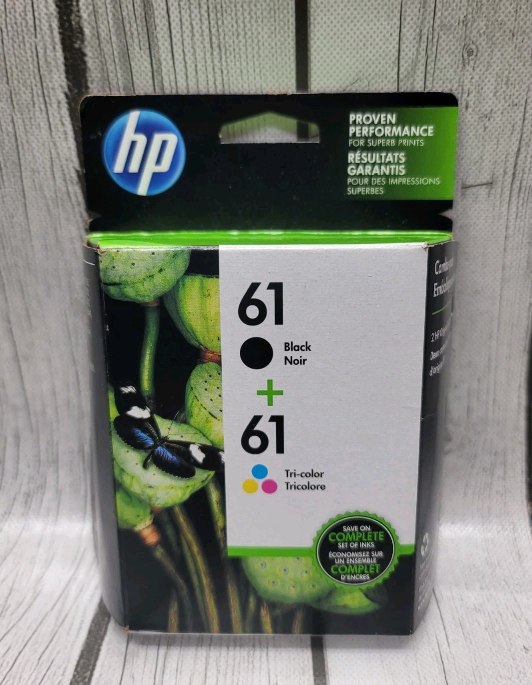 HP 61 Black Tri-Color Ink Cartridge CR259FN CH561WN CH562WN Exp 2023 New Sealed