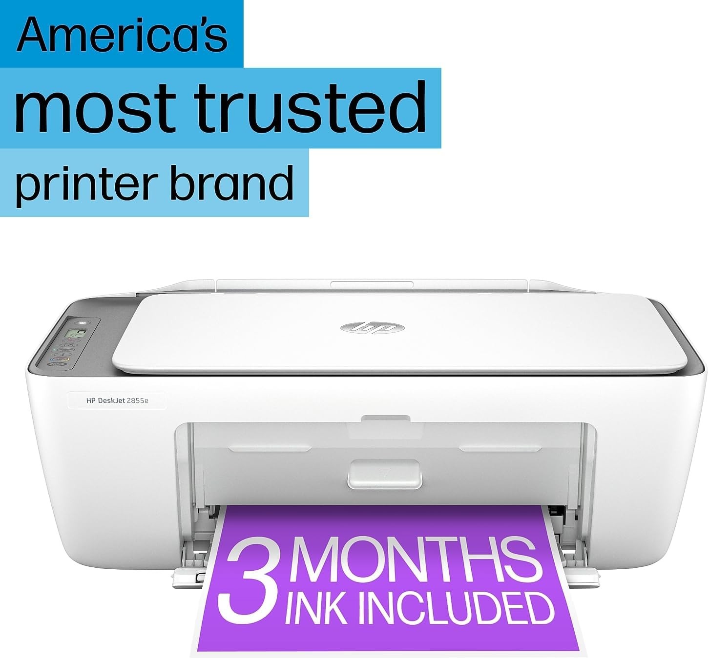 Deskjet 2855E Wireless Inkjet Printer Scanner Copier with 3 Months Instant Ink