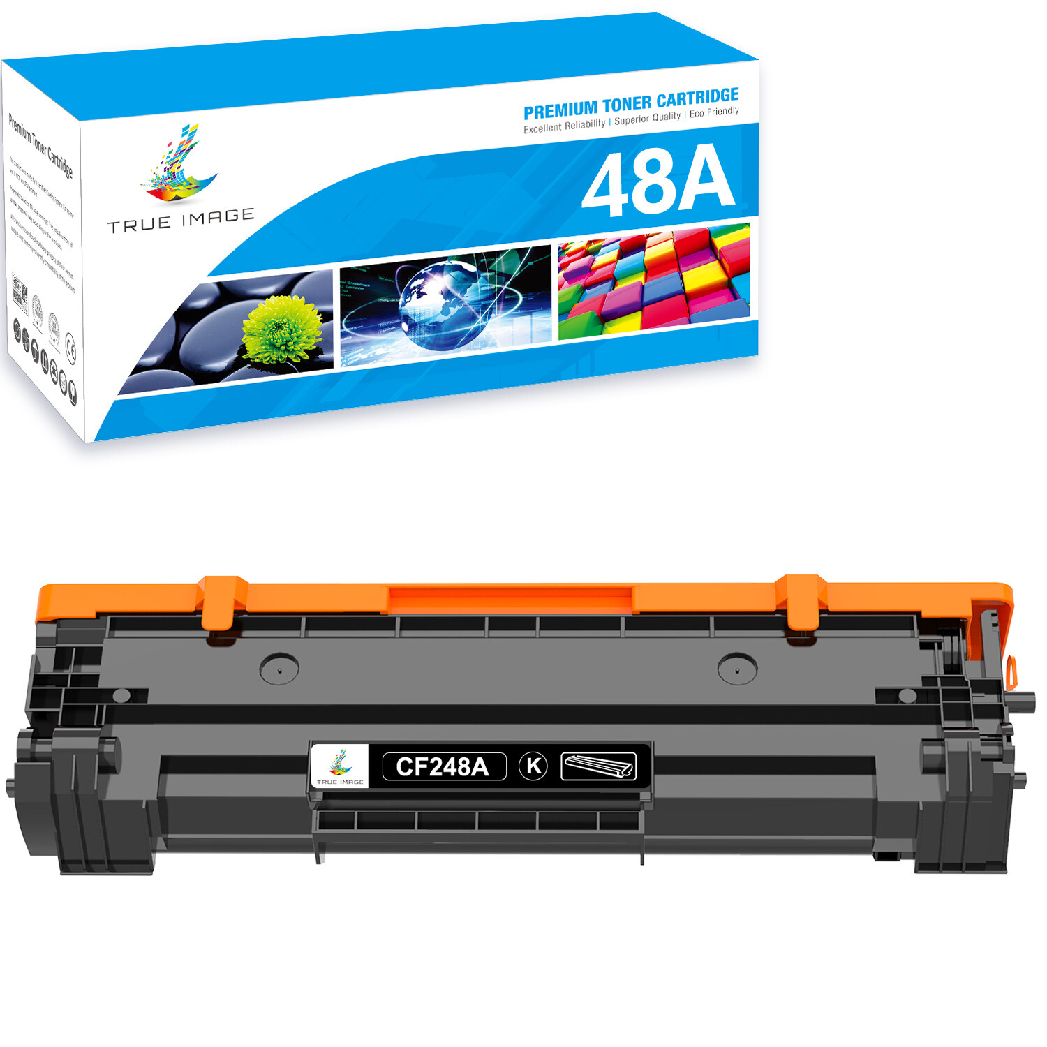 CF248A 48A Toner Cartridges Replacement for HP LaserJet Pro M15w M16a W/Chip Lot